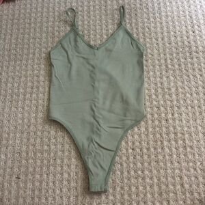 Sage Green One Piece bodysuit tank